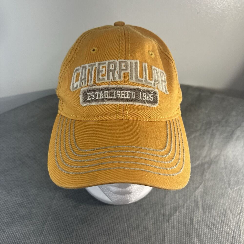 CAT Caterpillar Established 1925 Embroidered Adjustable Cap Yellow